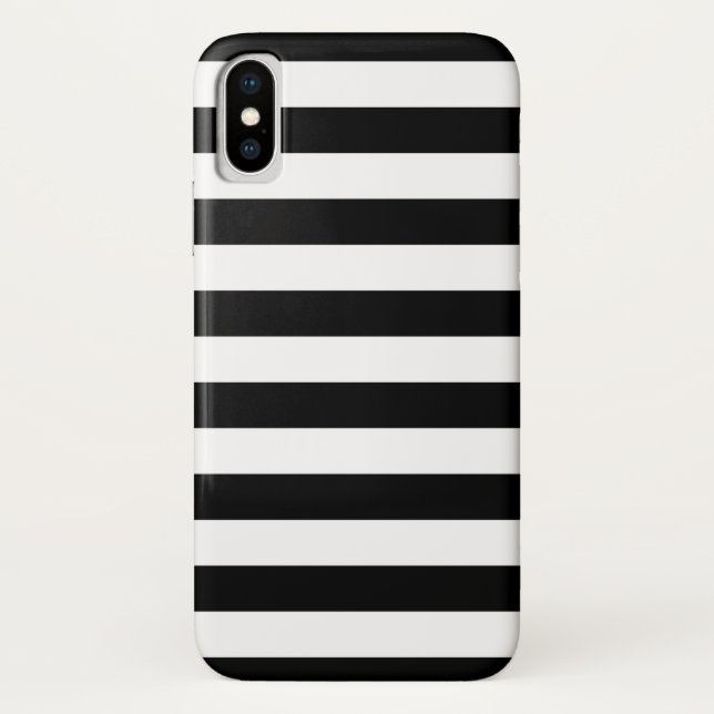 Funda De Case-Mate Para iPhone Bandas negras y blancas (Reverso)