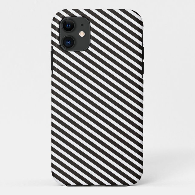 Funda De Case-Mate Para iPhone Bandas negras y blancas - negro (Reverso)