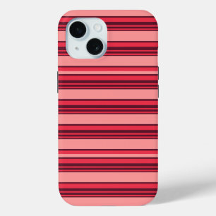 Funda Para iPhone 15 Bandas rosadas calientes cortas
