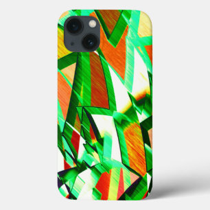 Funda Para iPhone 13 Bandas verdes de piel simulando movimiento o llovi