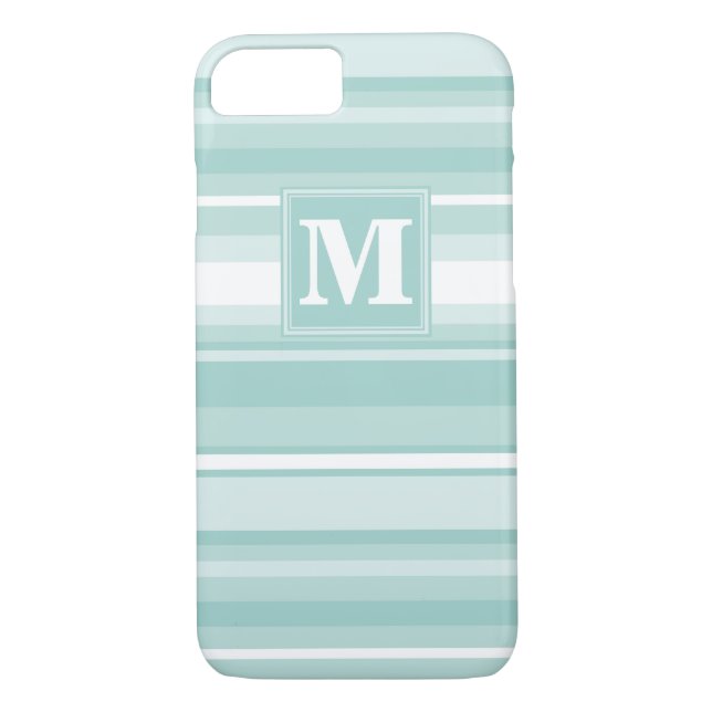 Funda De Case-Mate Para iPhone Bandas verdes monográficas (Reverso)