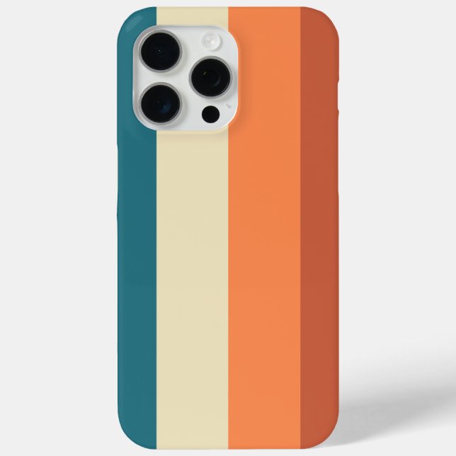 Funda De Case-Mate Para iPhone Bandas verticales cálidas de tierra (Reverso )