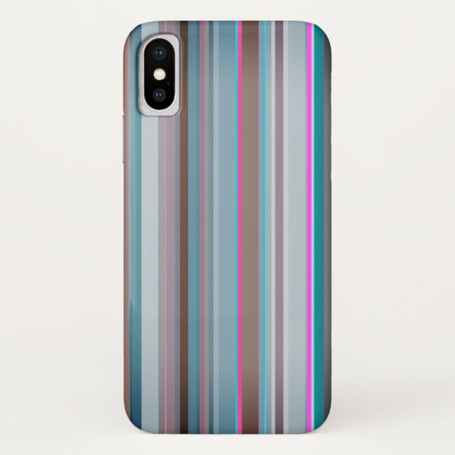 Funda De Case-Mate Para iPhone Bandas verticales clásicas (Reverso)