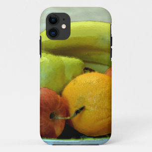Funda Para iPhone 11 Bandeja de frutas colorida, Naranja, manzana, pera