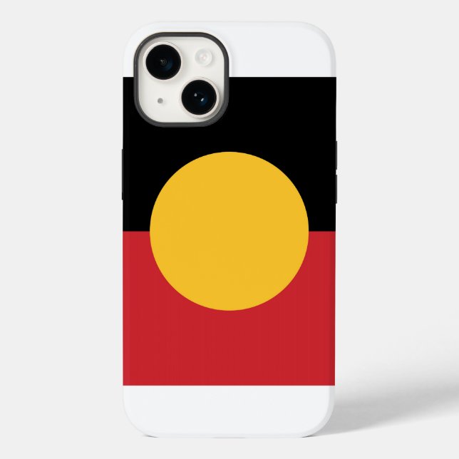 Funda De Case-Mate Para iPhone Bandera aborigen australiana (Reverso )