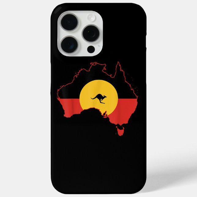 Funda De Case-Mate Para iPhone Bandera aborigen camiseta bandera australiana rega (Reverso )