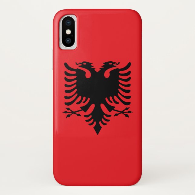 Funda De Case-Mate Para iPhone bandera albanesa (Reverso)