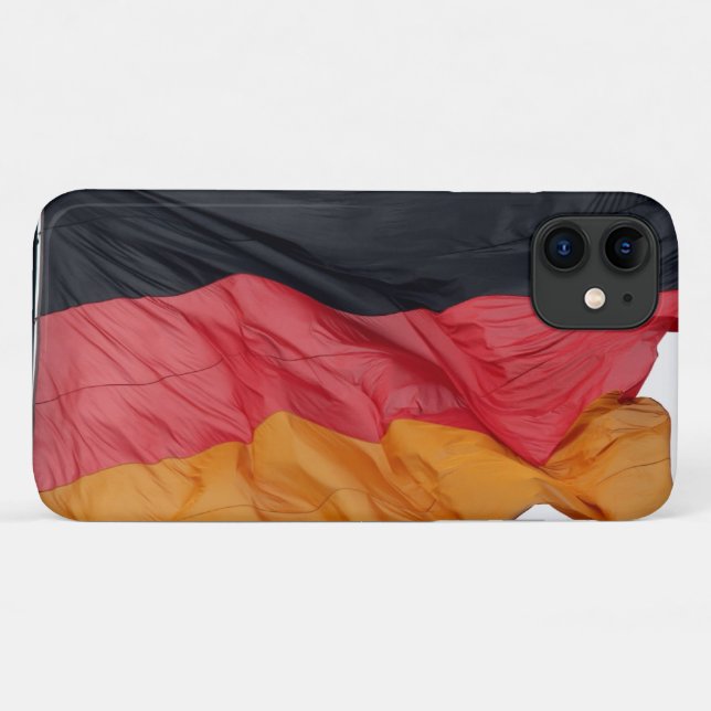 Funda De Case-Mate Para iPhone bandera alemana (Reverso (horizontal))