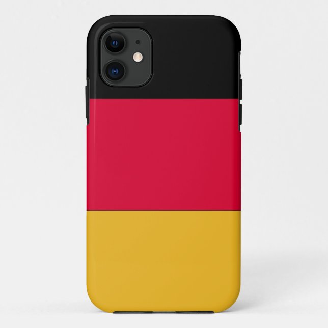 Funda De Case-Mate Para iPhone Bandera alemana (Reverso)