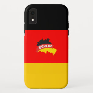 Funda Para iPhone XR Bandera alemana de Berlín