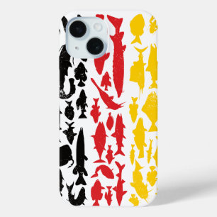 Funda Para iPhone 15 Bandera alemana hecha de peces - Diseño de pesca p