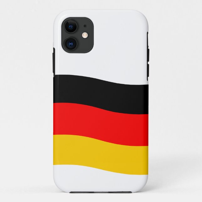 Funda De Case-Mate Para iPhone Bandera alemana ondeando (Reverso)