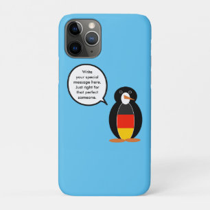 Funda Para iPhone 11 Pro Bandera alemana Pinguino señora personalizado 