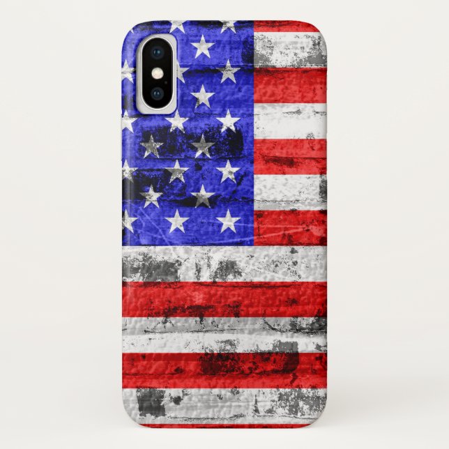 Funda De Case-Mate Para iPhone Bandera americana (Reverso)