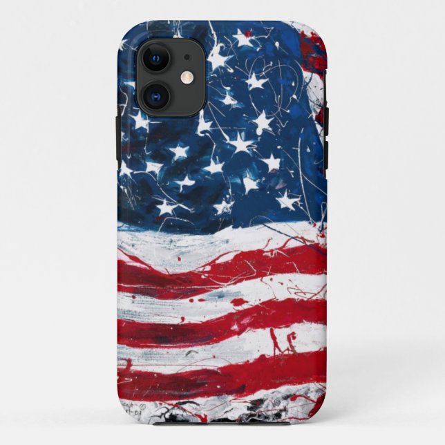 Funda De Case-Mate Para iPhone Bandera americana (Reverso)