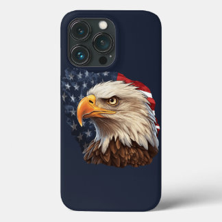 Funda Para iPhone 13 Pro Bandera americana águila calva