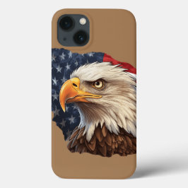 Funda Para iPhone 13 Bandera americana águila calva