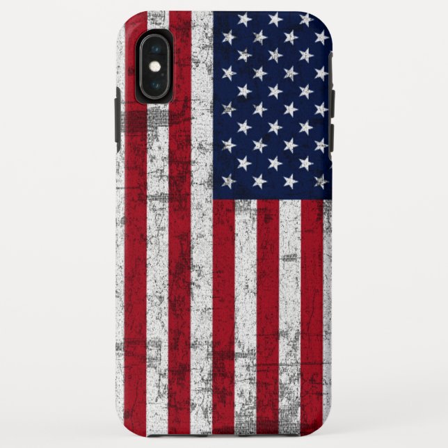 Funda De Case-Mate Para iPhone Bandera americana apenada (Reverso)