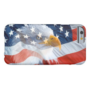 Funda Barely There Para iPhone 6 Bandera americana calva patriótica de Eagle