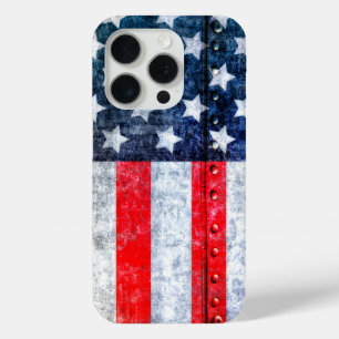 Funda Para iPhone 15 Pro Bandera Americana de Estados Unidos