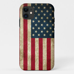 Funda Para iPhone 11 Bandera americana del Grunge