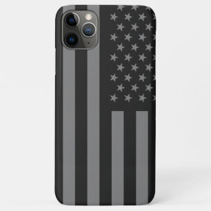 Funda Para iPhone 11 Pro Max Bandera americana gris negro