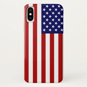 Funda Para iPhone X Bandera americana los E.E.U.U. América patriótica