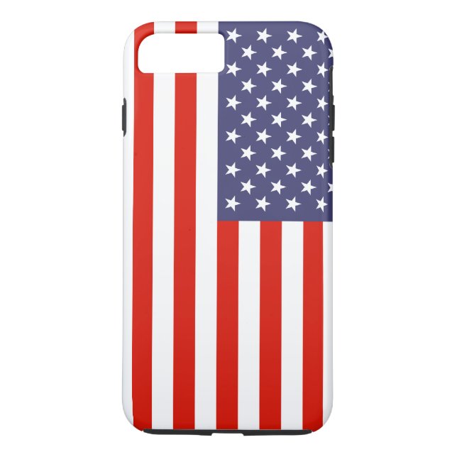 Funda De Case-Mate Para iPhone Bandera americana patriótica personalizable (Reverso)