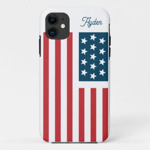 Funda Para iPhone 11 Bandera Americana Personalizable 