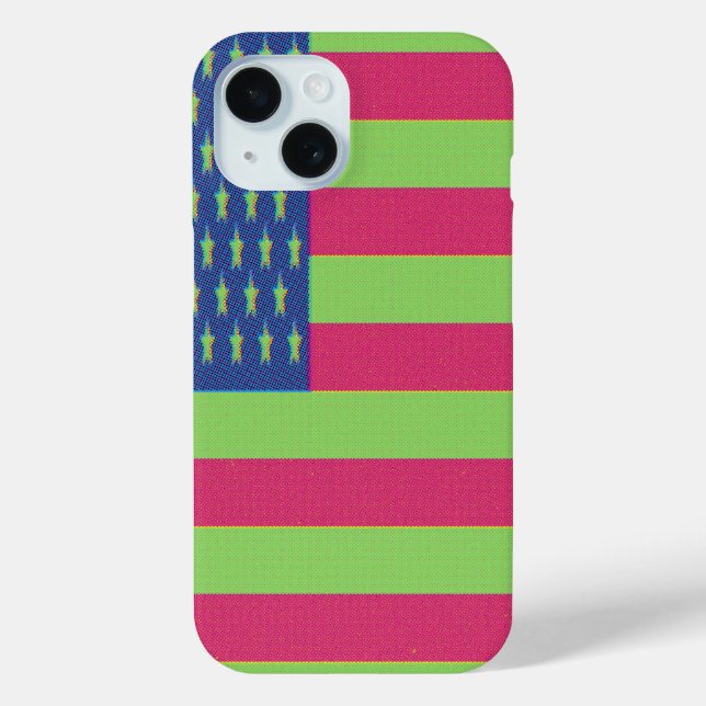 Funda De Case-Mate Para iPhone Bandera Americana Retro  (Reverso )