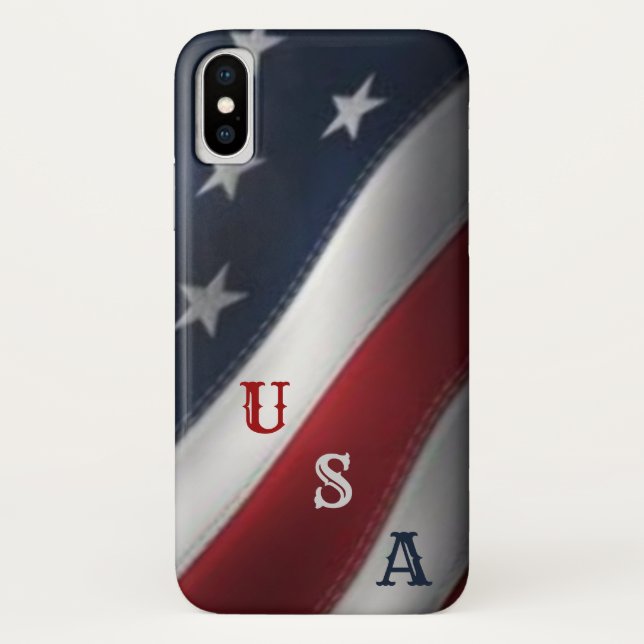 Funda De Case-Mate Para iPhone Bandera Americana USA (Reverso)