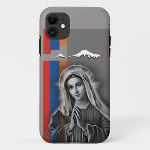 Funda Para iPhone 11 Bandera armenia y estuche para iPhone Madre María
