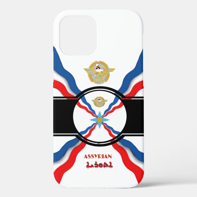Funda De Case-Mate Para iPhone Bandera asiria (Reverso )