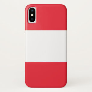 Funda Para iPhone X Bandera austriaca (Austria)