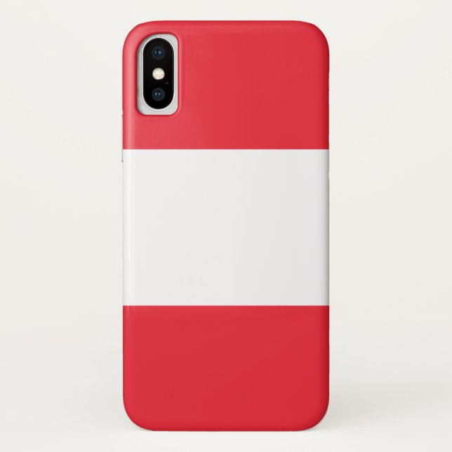 Funda De Case-Mate Para iPhone Bandera austriaca (Austria) (Reverso)