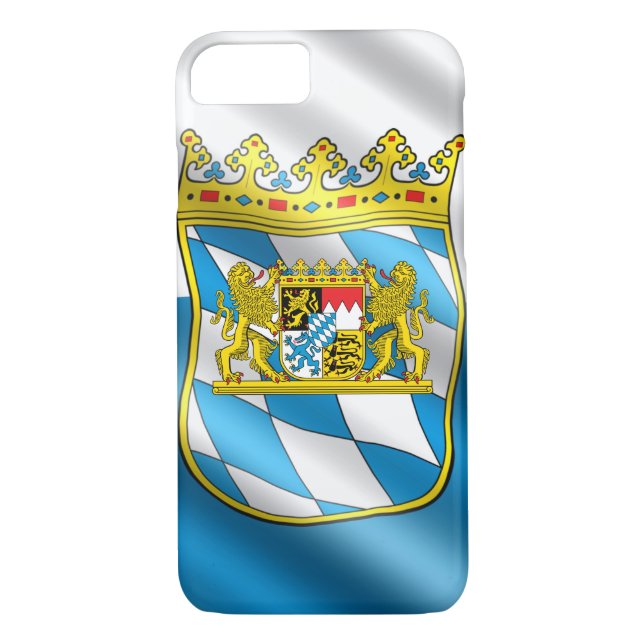 Funda De Case-Mate Para iPhone Bandera bávara (Reverso)