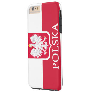 Funda Resistente Para iPhone 6 Plus Bandera blanca de Polska Eagle