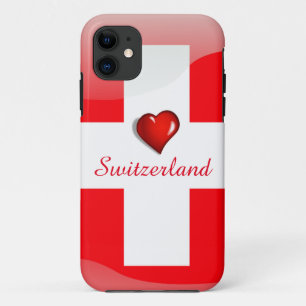 Funda Para iPhone 11 Bandera brillante de Suiza