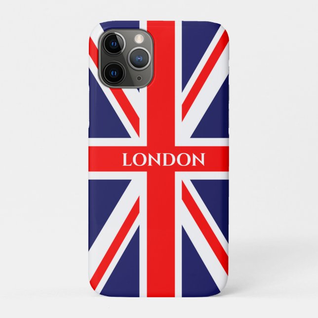 Funda De Case-Mate Para iPhone Bandera británica de Londres (Reverso)