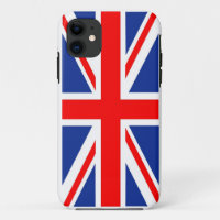 Bandera británica de Union Jack en caso del iPhone