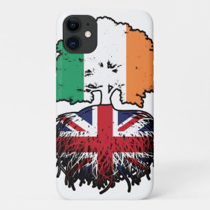 Funda Para iPhone 11 Bandera británica irlandesa de árboles