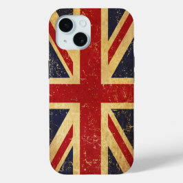 Funda Para iPhone 15 Bandera británica Union Jack Vintage