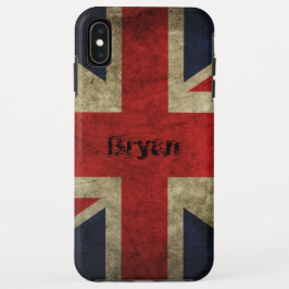 Funda Para iPhone XS Max Bandera británica vintage Grunge