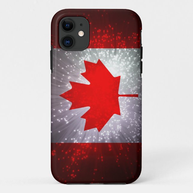 Funda De Case-Mate Para iPhone Bandera canadiense (Reverso)
