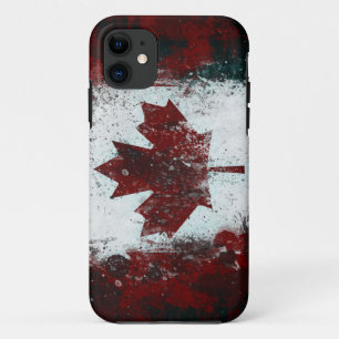 Funda Para iPhone 11 Bandera canadiense pintada