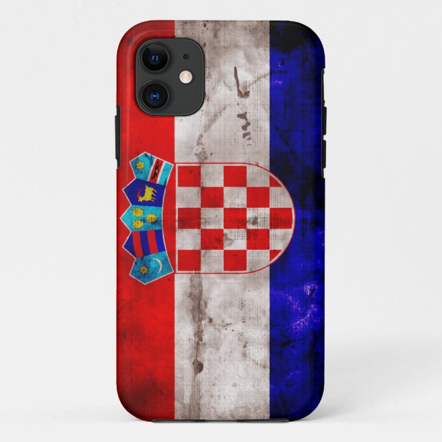 Funda De Case-Mate Para iPhone Bandera croata (Reverso)