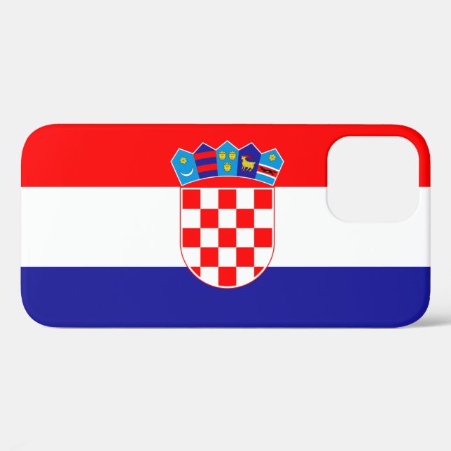 Funda De Case-Mate Para iPhone Bandera croata Hrvatska zastava (Reverso (Horizontal))