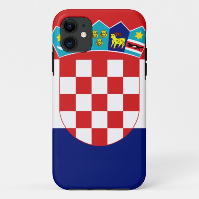 Funda De Case-Mate Para iPhone Bandera croata - Trobojnica (Reverso)