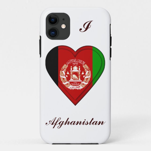 Funda De Case-Mate Para iPhone Bandera de Afganistán (Reverso)