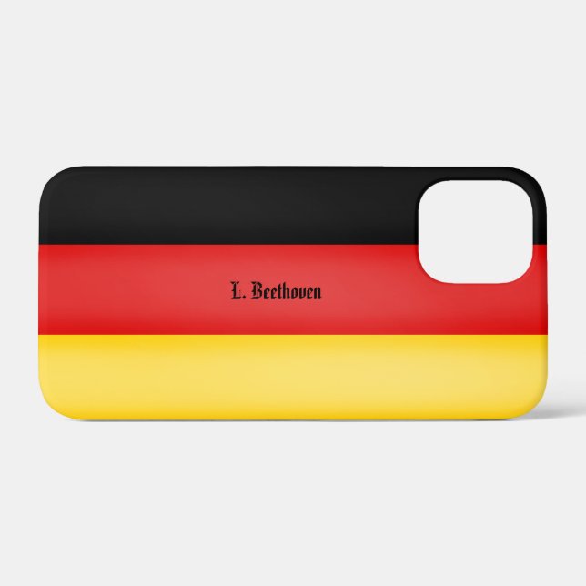 Funda De Case-Mate Para iPhone Bandera de Alemania Schwarz Rot Gold Personalizada (Reverso (Horizontal))